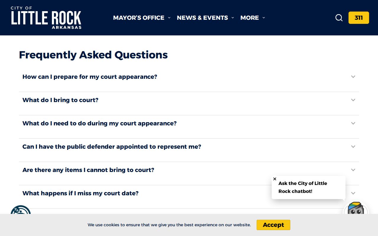 Pulaski County traffic warrant Little Rock Traffic Court FAQ